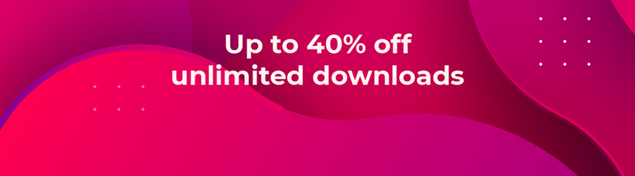 Up to 40% off unlimited downloads