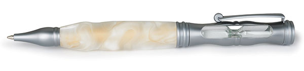 WoodRiver® Hourglass Twist Ballpoint Pen Kit - Flat Chrome