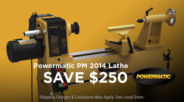 Save $250 - Powermatic PM2014 Lathe with Stand, 1HP, 115V