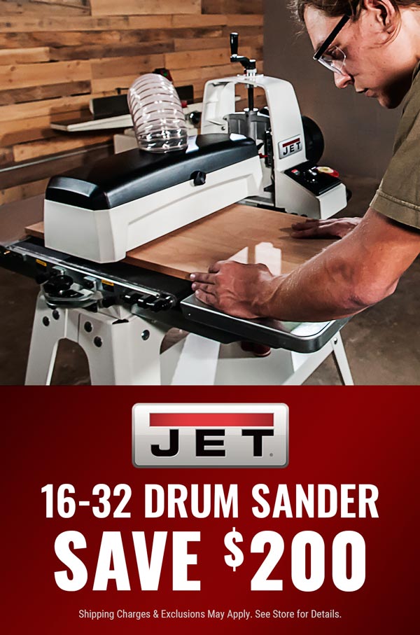 JET JWDS-1632 16-32 Drum Sander- Save $200