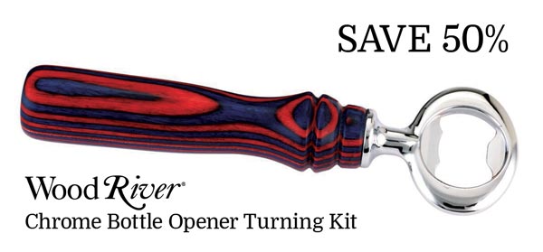 WoodRiver® Chrome Bottle Opener Turning Kit