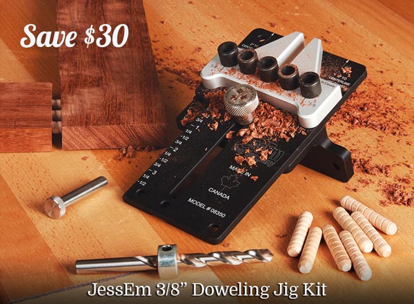 Shop Now- JessEm 3/8" Doweling Jig Kit- Save $30