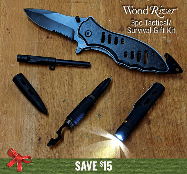 WoodRiver® 3pc Tactical Survival Gift Set
