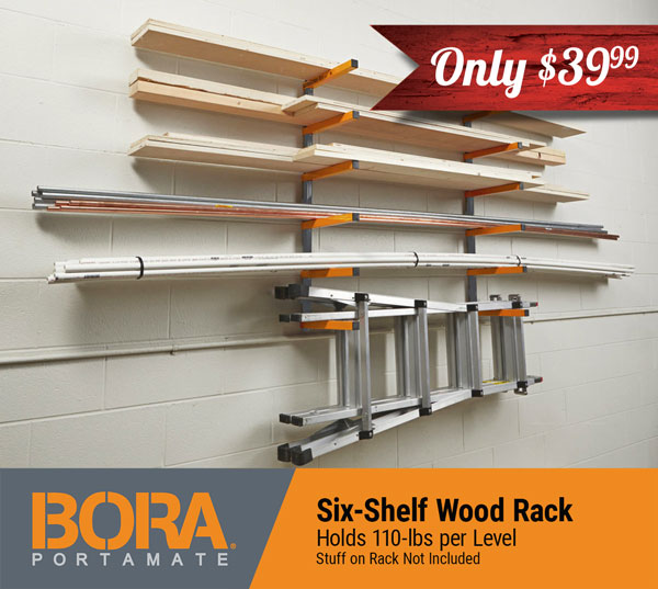 BORA Portamate Six-Shelf Wood Rack