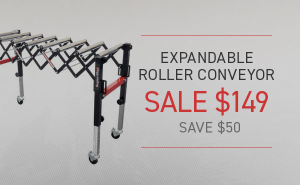 Laguna Doorbuster- Laguna Expandable Roller Conveyor- Save $50