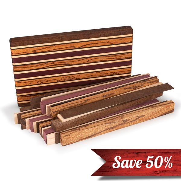 Woodcraft Woodshop Exotic Cutting Board Kit Large