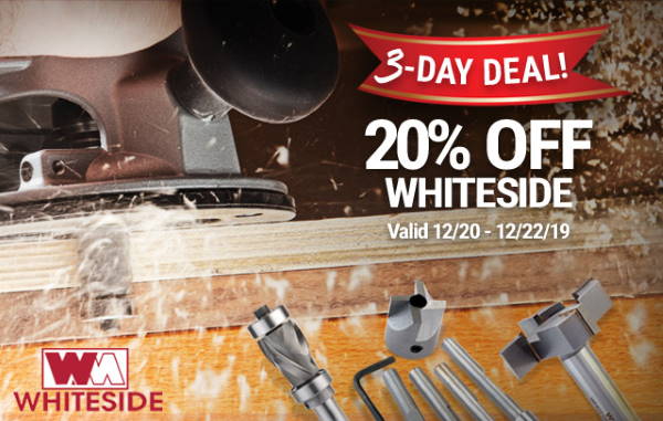Whiteside Router Bits Save 20%