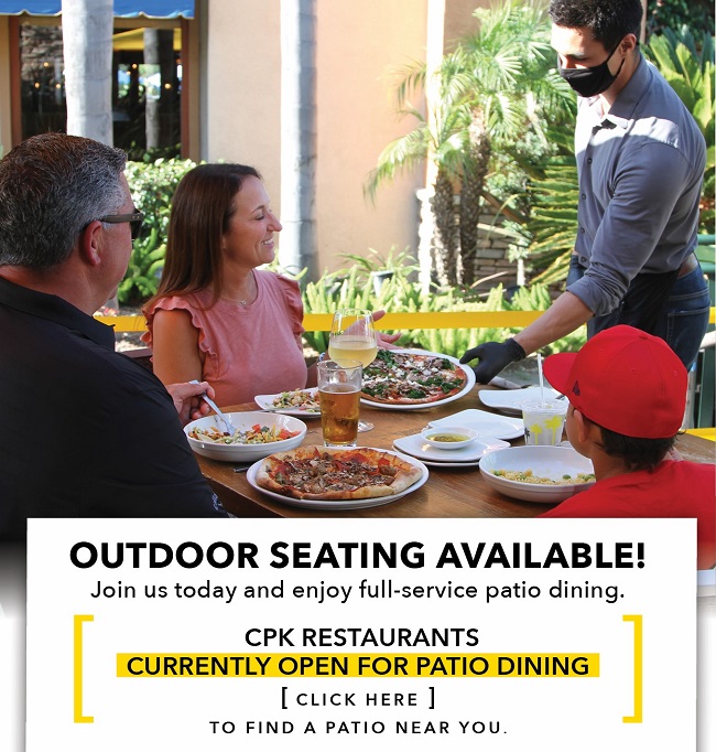 Patio Seating Available! Join us today. 