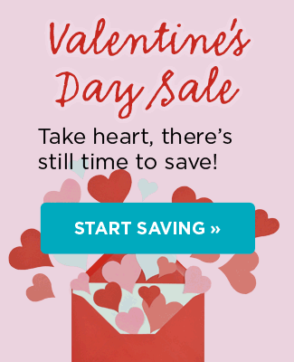 Valentines Day Sale Take heart, theres still time to save! START SAVING 