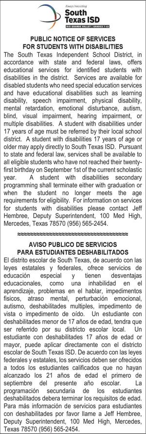 30137106 STISD - Students with Disablilites 08-21-19 BH approval