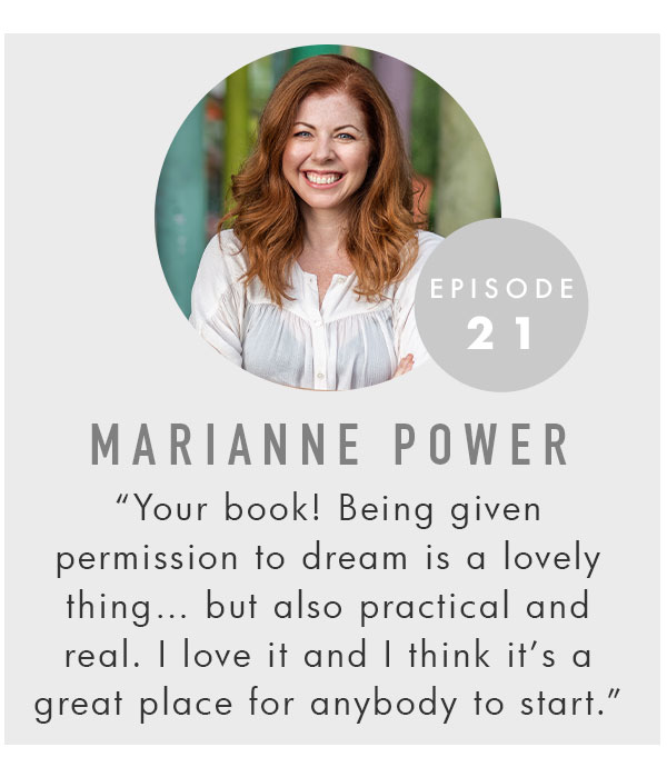 Episode 21. Marianne Power. Listen now. 