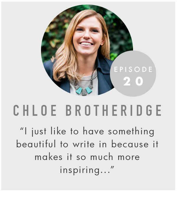 Episode 20. Chloe Brotheridge. Listen now. 