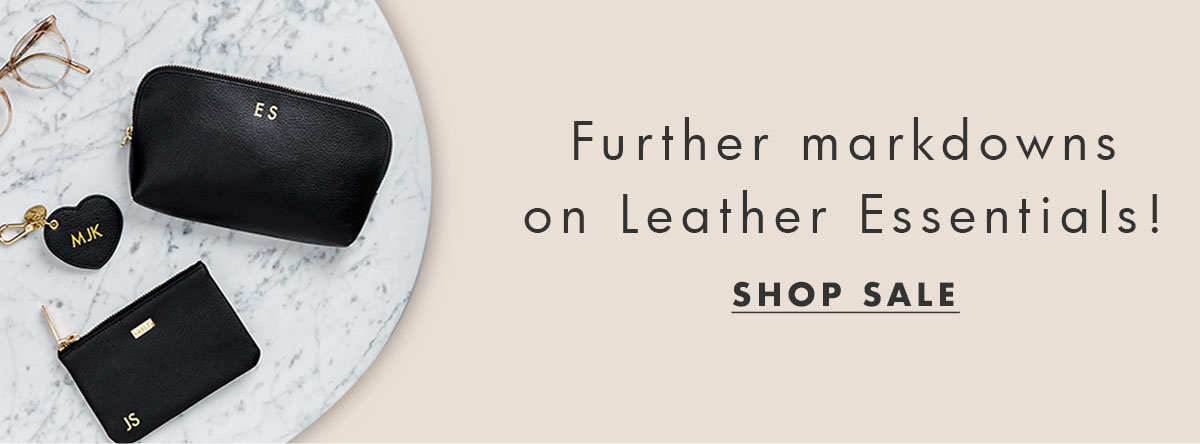 Further markdowns on Leather Essentials. Shop sale.