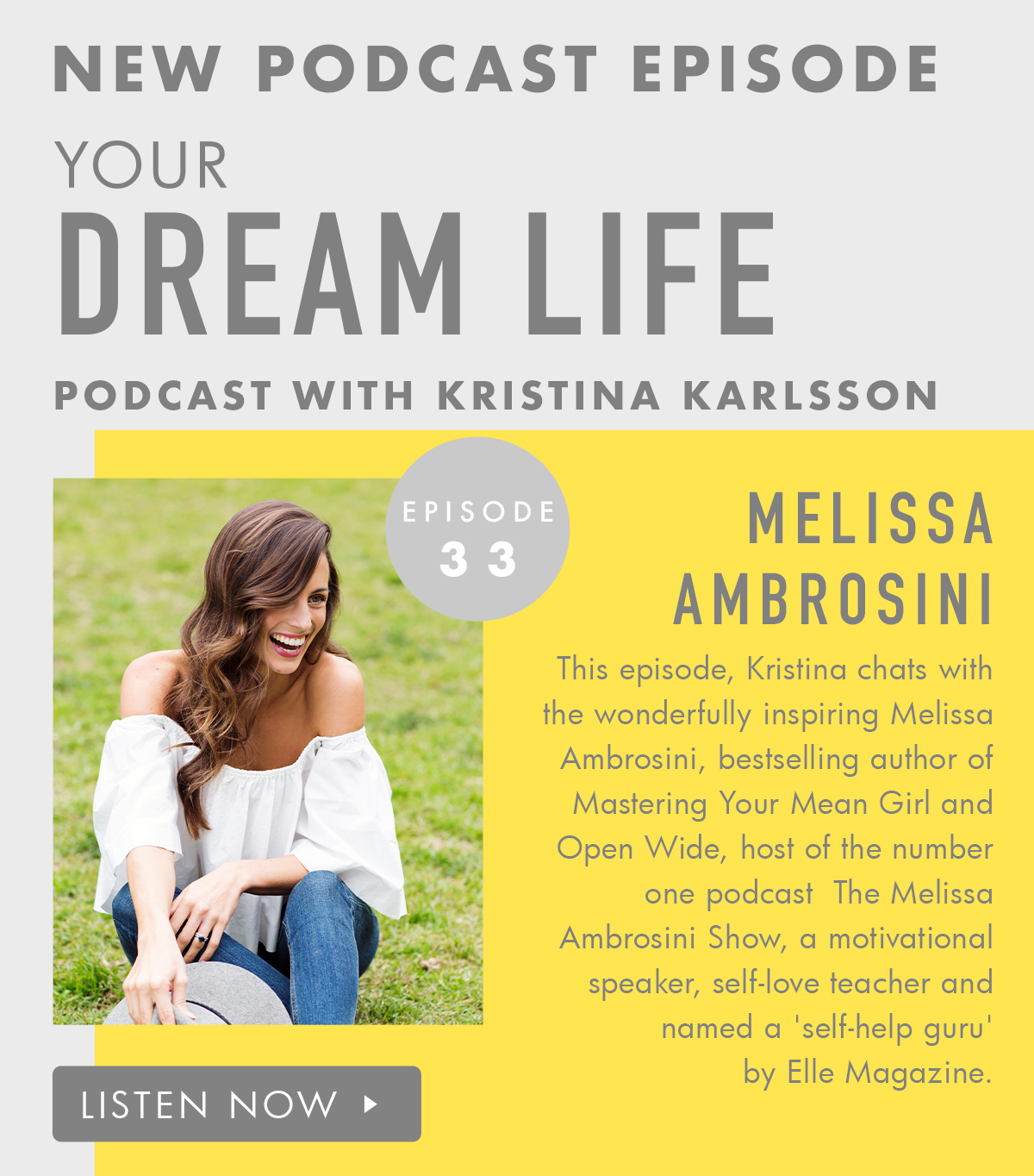 New episode Your Dream Life Podcast. Listen now. 