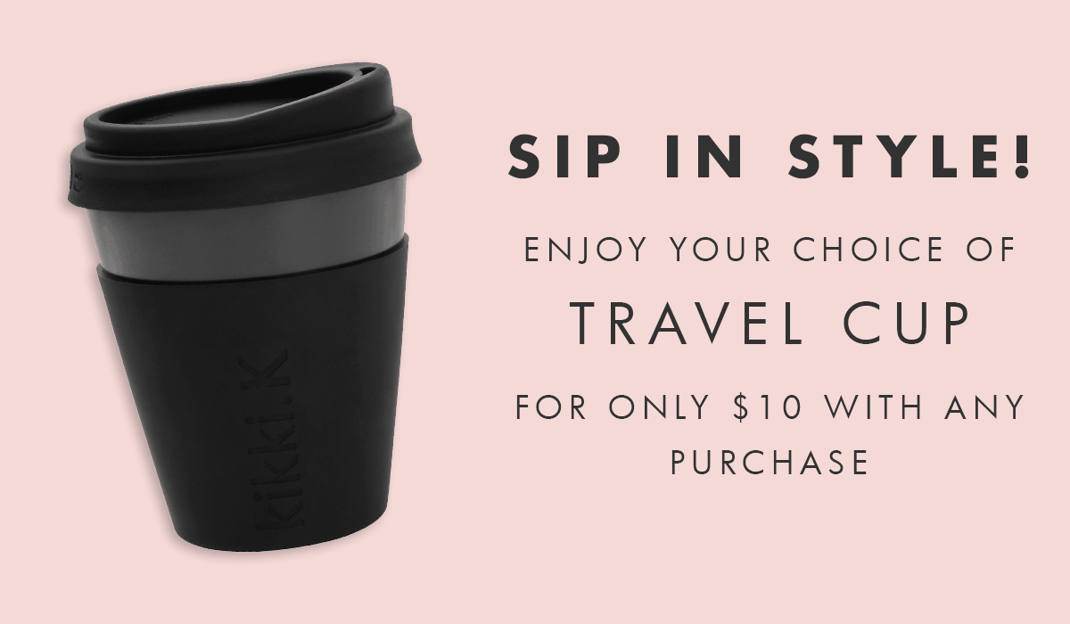 Sip in style! Enjoy your choice of Travel Cup for only $10 with any purchase. Shop now. 