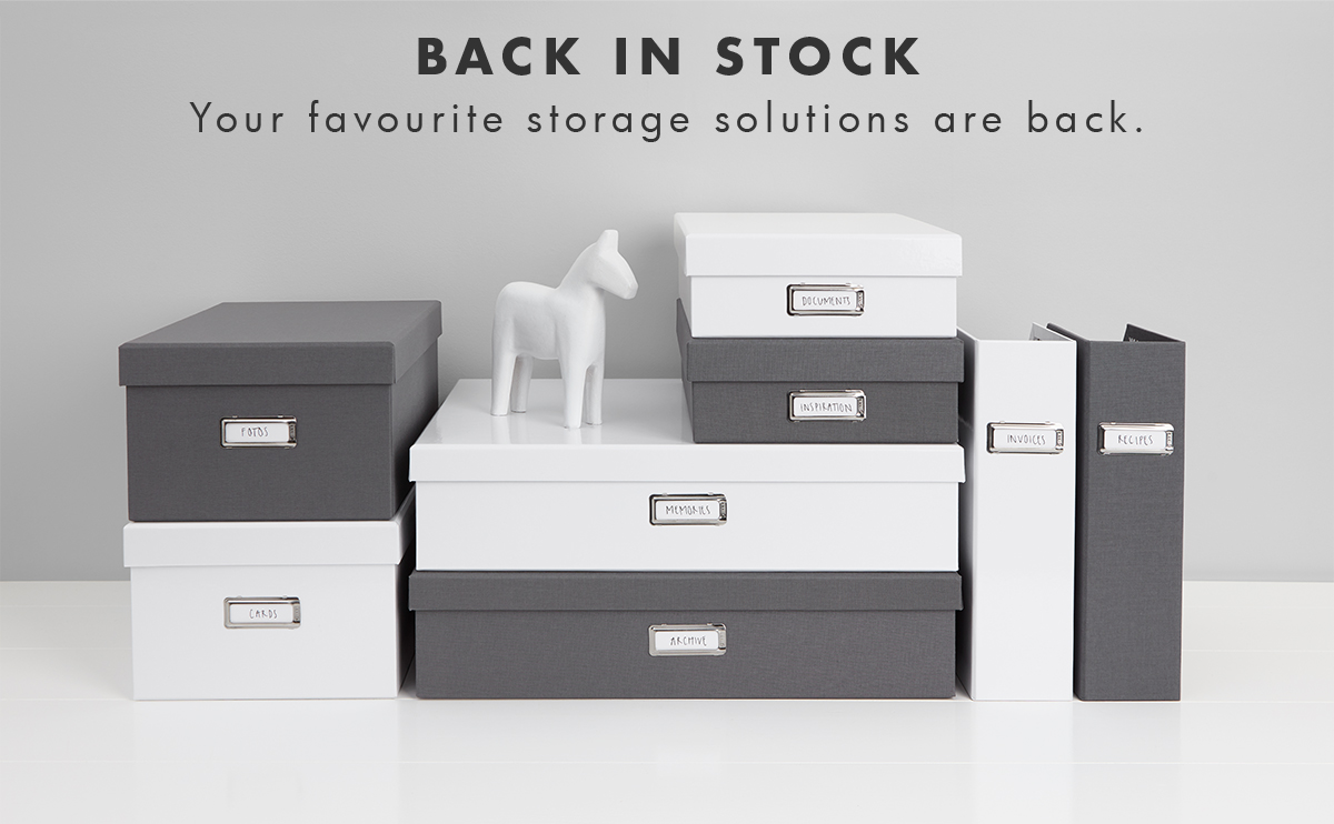 Back in stock! Your favourite storage solutions are back. Shop now. 