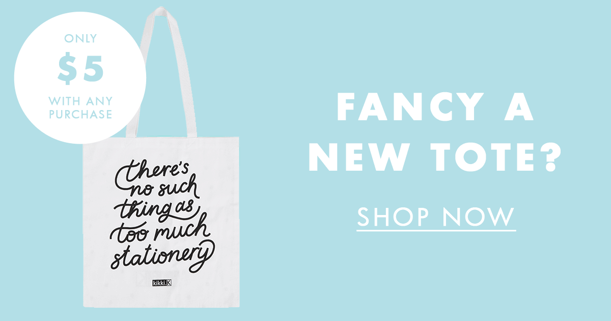 Fancy a new tote? Only $5 with any purchase. Shop now. 