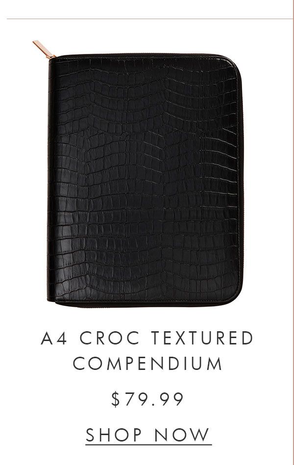 A4 Croc Textured Compendium. Shop now. 
